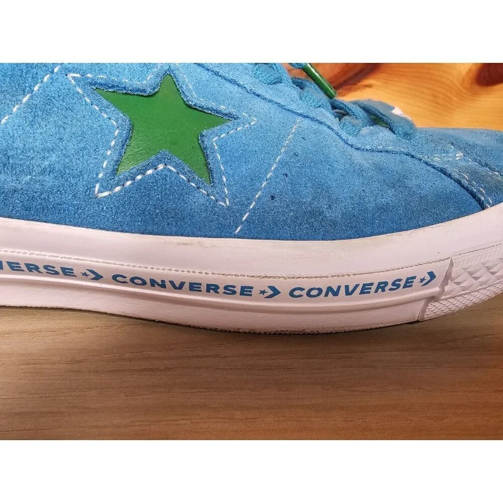 Converse One Star Low Top Pinstripe Unisex Size Men’s 10 Women’s 12 Green Teal